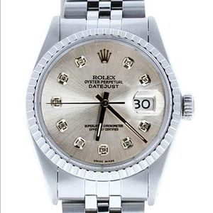 Rolex Mens Datejust 16030 Custom Diamond Dial